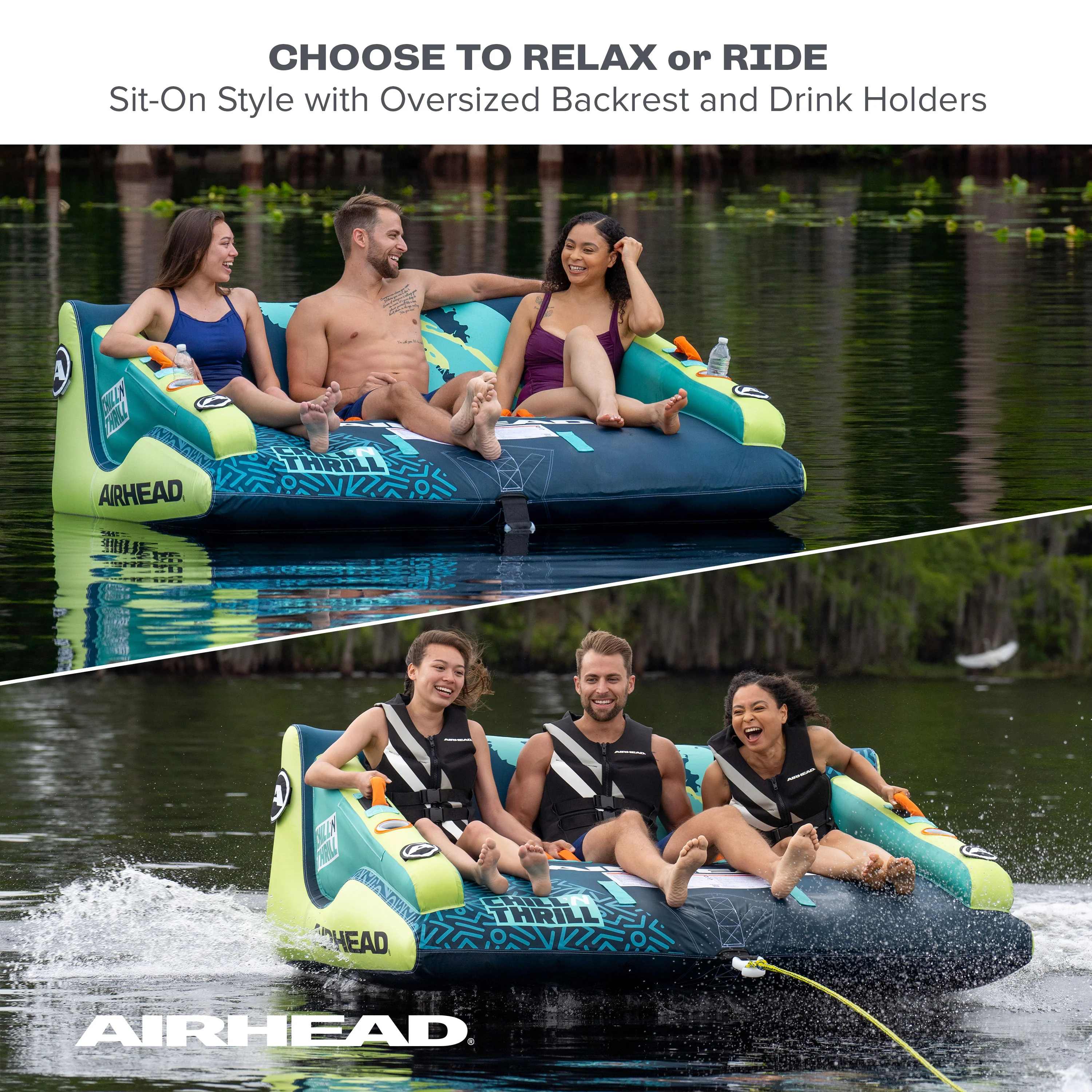 Chill 'N Thrill | 1-3 Rider Towable Tube for Boating - Image 5