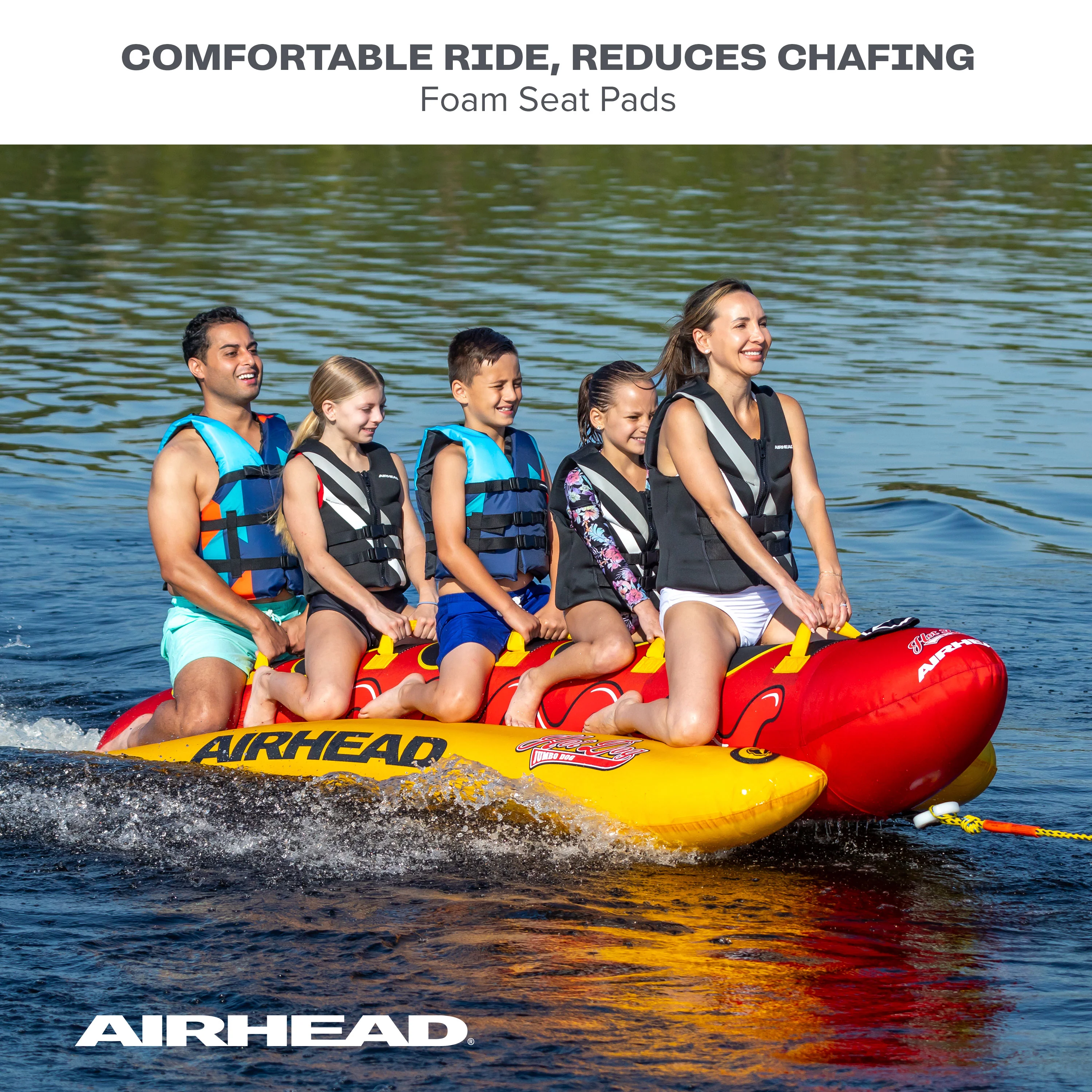 Jumbo Dog | 1-5 Rider Towable Tube for Boating - Image 4