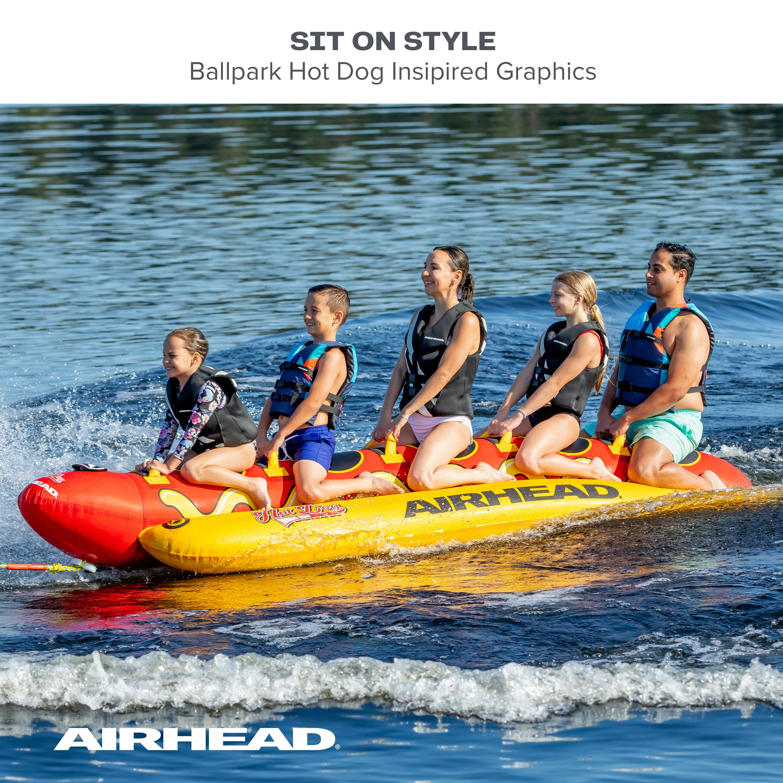 Jumbo Dog | 1-5 Rider Towable Tube for Boating - Image 5