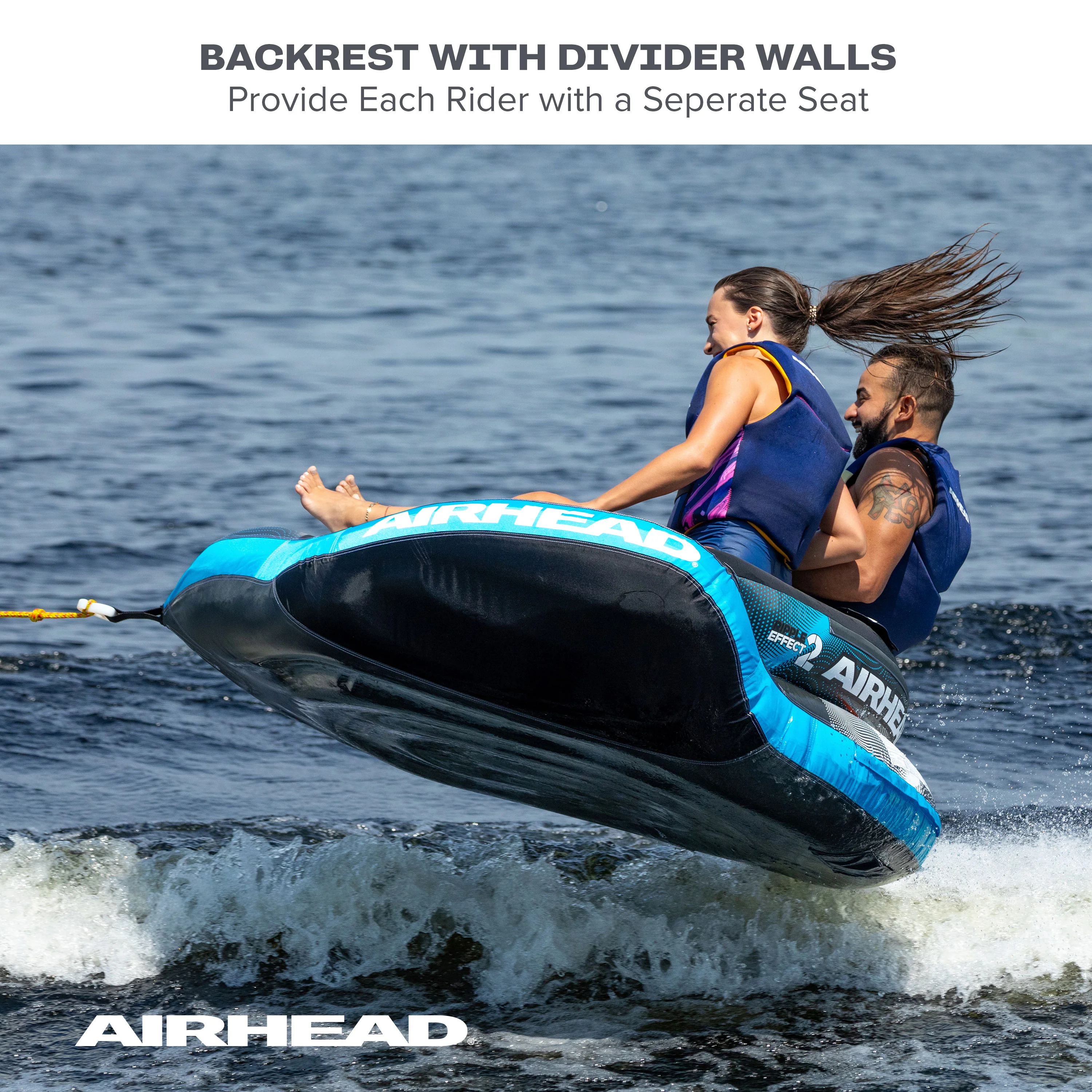 Ripple Effect 2 | 1-2 Rider Towable Tube for Boating - Image 5